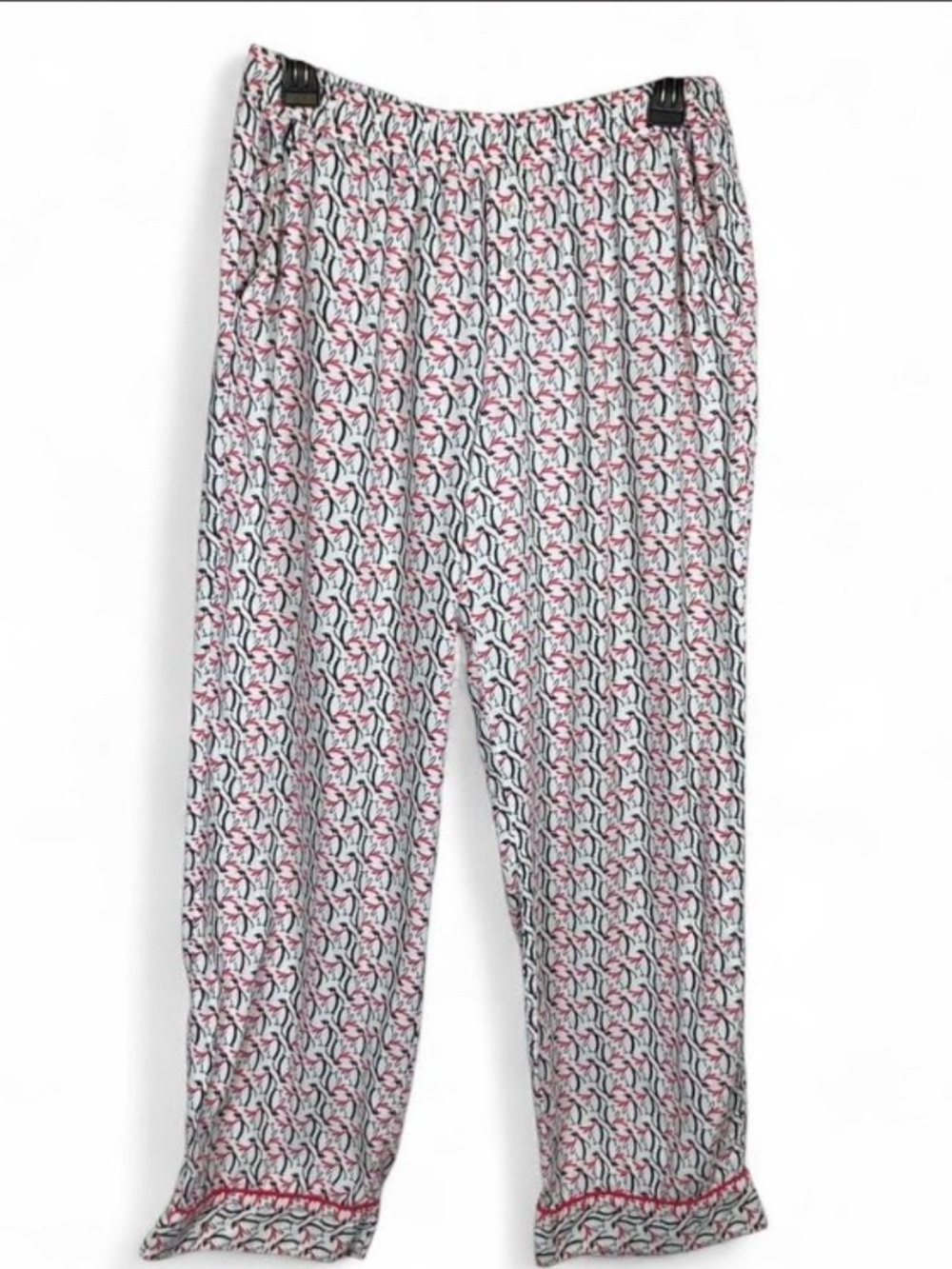 Victoria’s Secret White and red penguin pajama pants Sz Sm cozy nap lounge